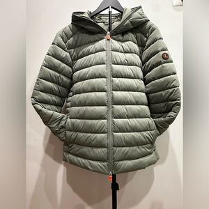 SAVE THE DUCK Green Puffer Jacket